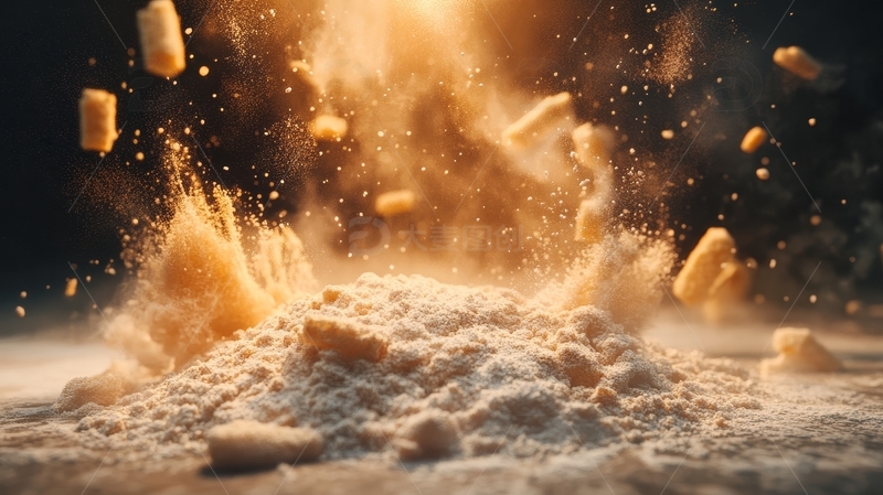 高清大图下载【趣麦麦图】高清美食主食面粉特写12