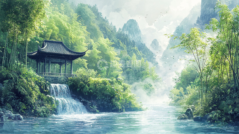 高清大图下载【趣麦麦图】山水风景画