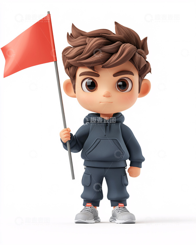 高清大图下载【趣麦麦图】卡通男孩