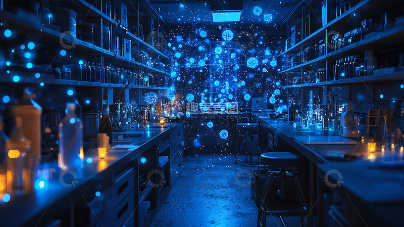 高清大图下载【趣麦麦图】蓝色梦幻酒吧