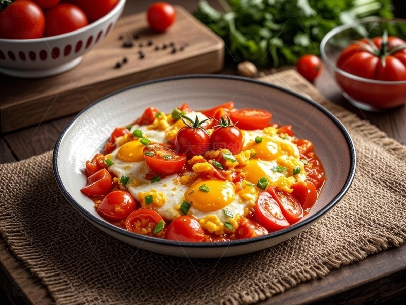 高清大图下载【趣麦麦图】主食番茄炒饭高清特写1