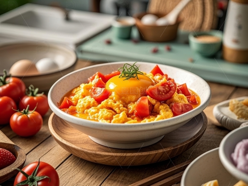 高清大图下载【趣麦麦图】主食番茄炒饭高清特写22