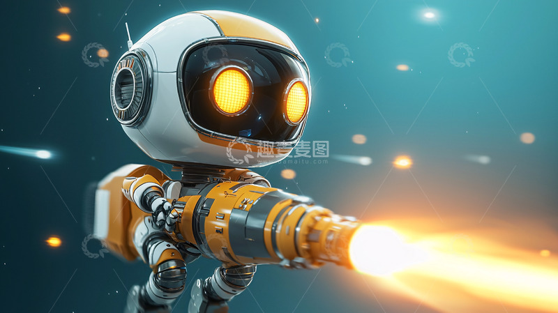 高清大图下载【趣麦麦图】可爱小机器人