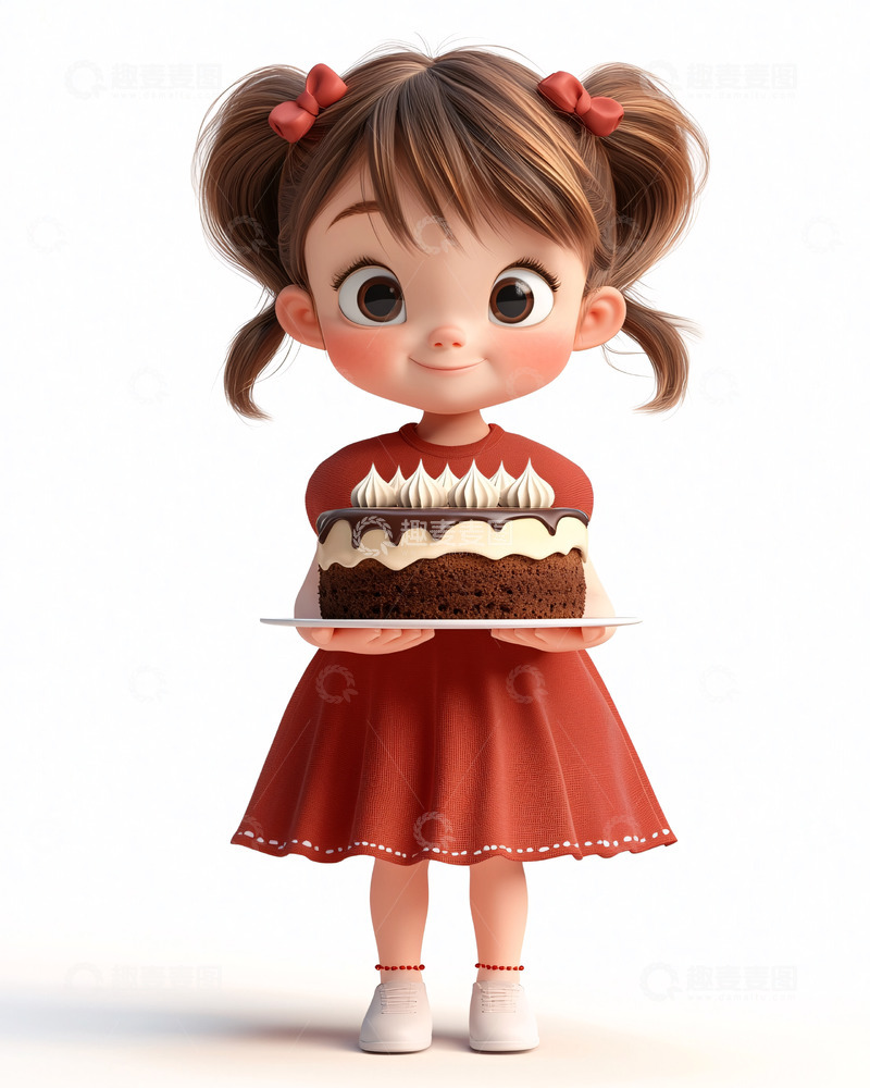 高清大图下载【趣麦麦图】可爱卡通女孩