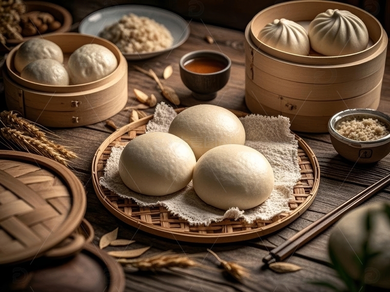 高清大图下载【趣麦麦图】主食面食馒头高清特写3
