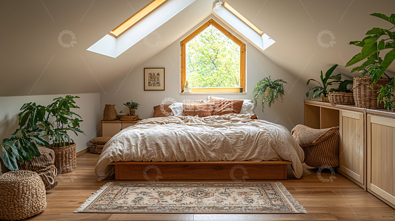 高清大图下载【趣麦麦图】阁楼卧室温馨舒适装修