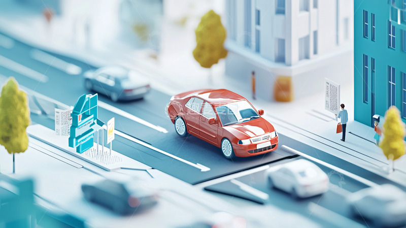 高清大图下载【趣麦麦图】城市道路汽车模型