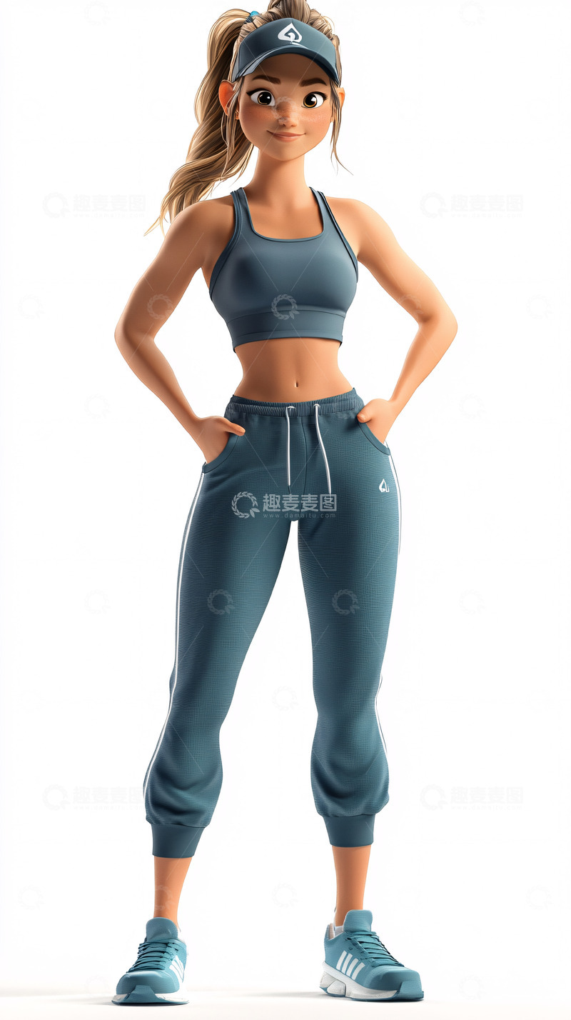高清大图下载【趣麦麦图】卡通女孩11