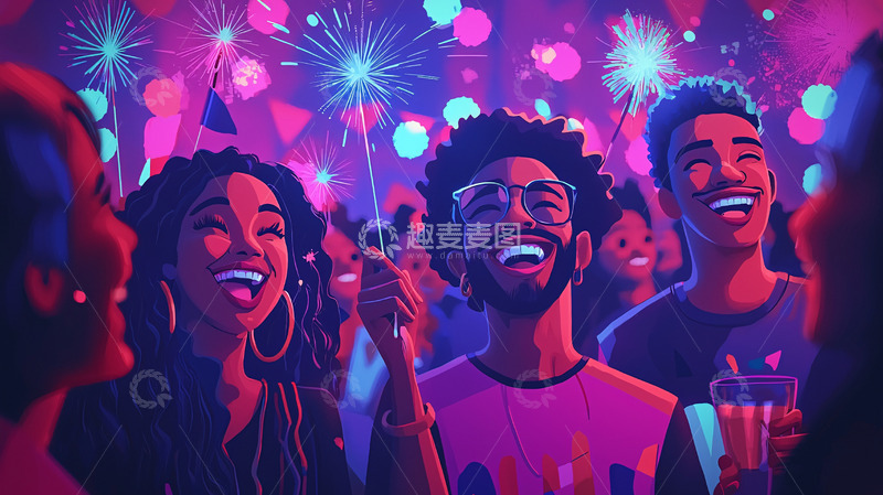 高清大图下载【趣麦麦图】狂欢派对