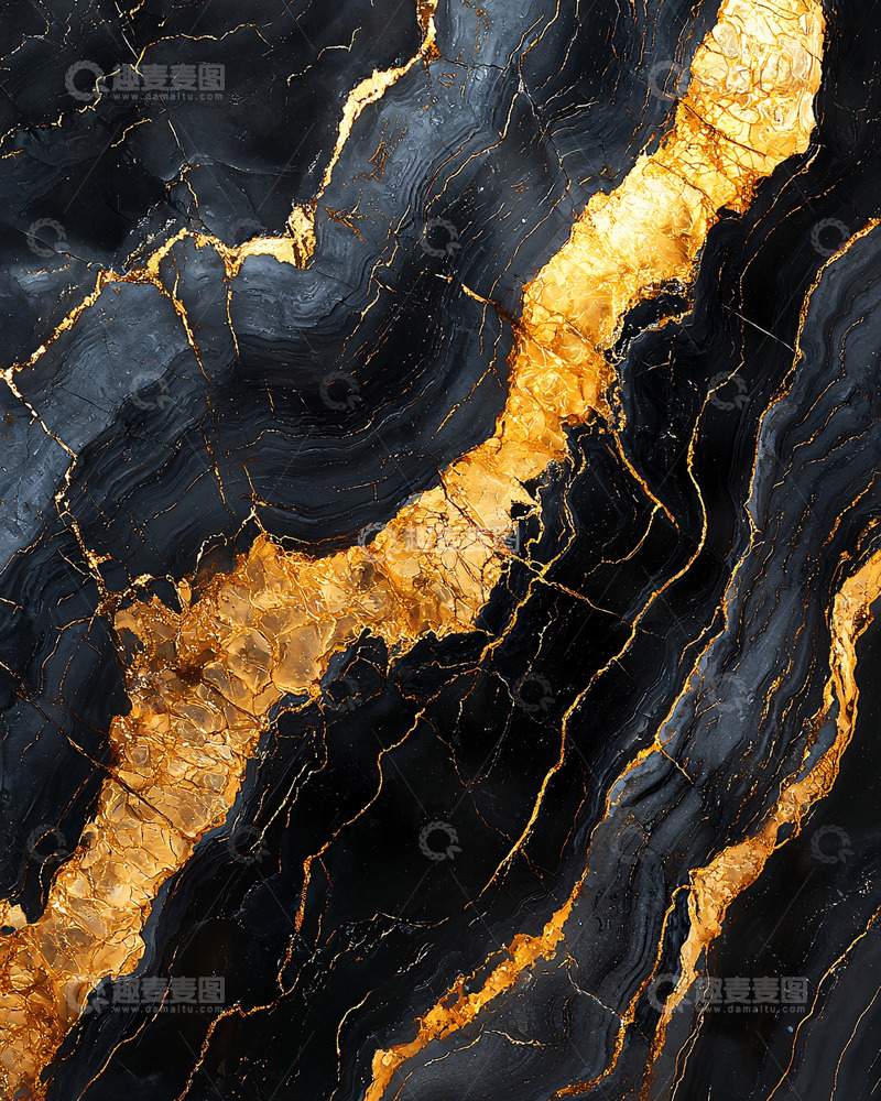 高清大图下载【趣麦麦图】黑色金色大理石纹理