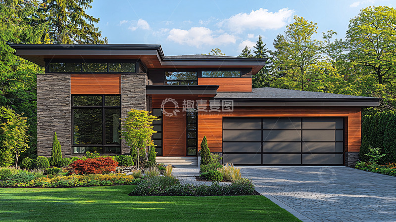 高清大图下载【趣麦麦图】现代风格单层住宅
