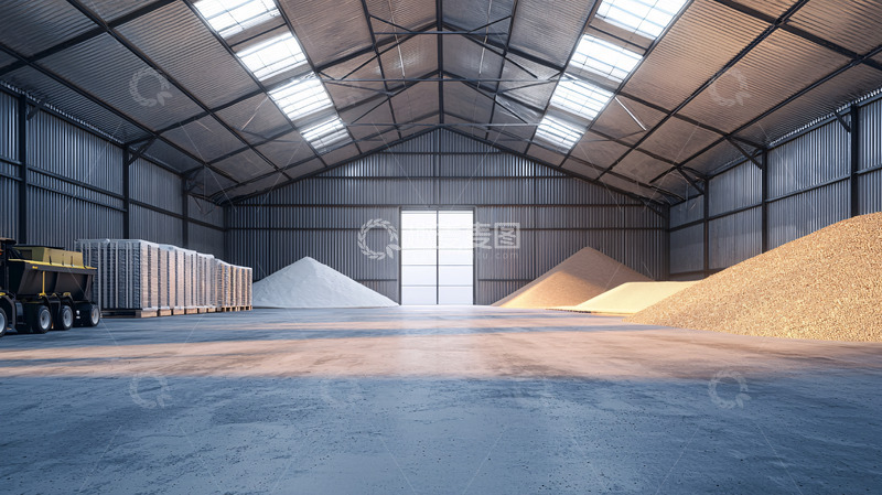 高清大图下载【趣麦麦图】大型仓库粮食储存