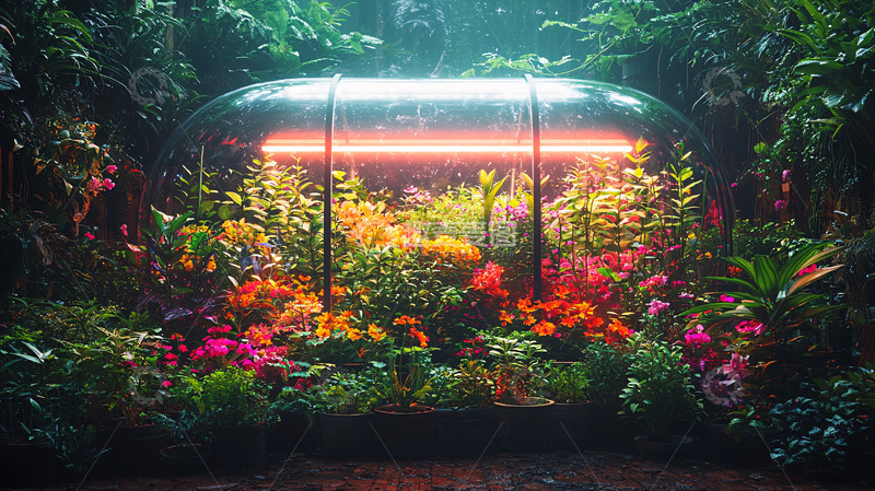 高清大图下载【趣麦麦图】透明玻璃罩花房