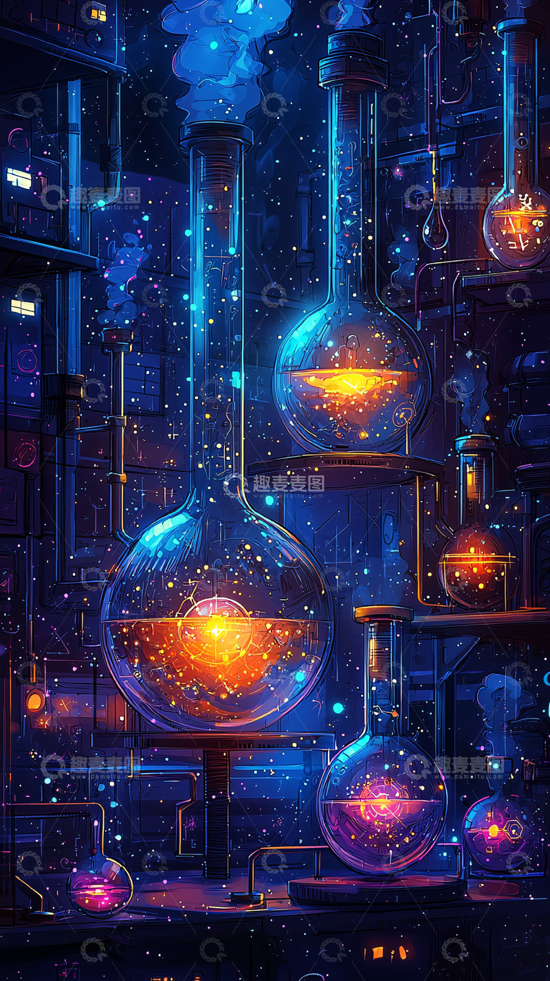 高清大图下载【趣麦麦图】未来科技感的实验室场景