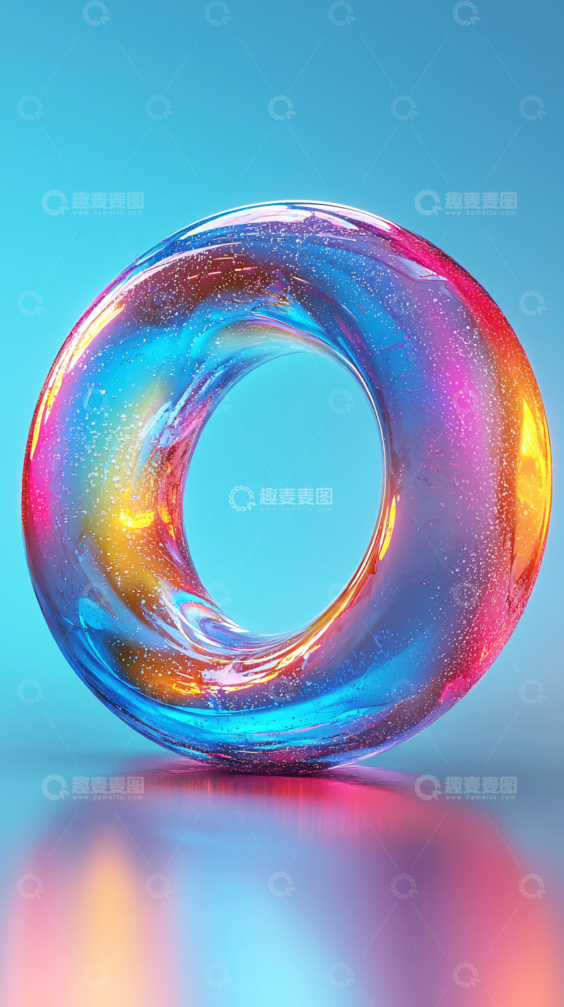 高清大图下载【趣麦麦图】彩色玻璃环