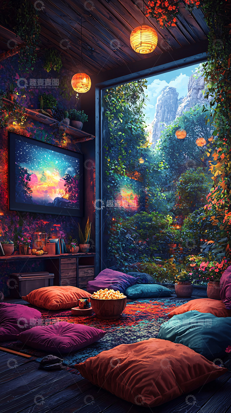 高清大图下载【趣麦麦图】室内花园般放松的房间