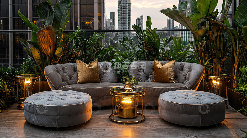 高清大图下载【趣麦麦图】阳台景观沙发