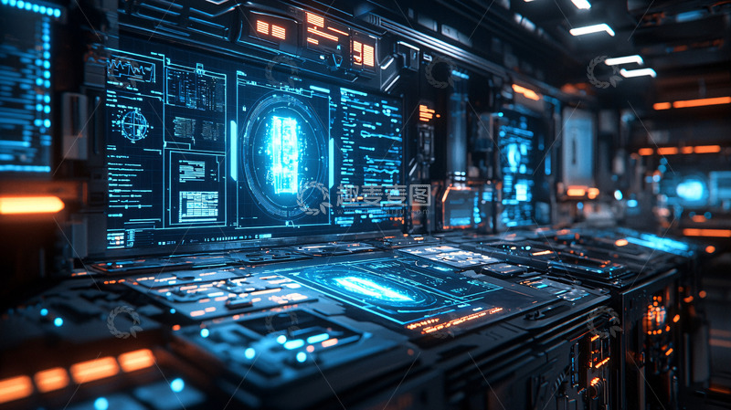 高清大图下载【趣麦麦图】未来科技控制台