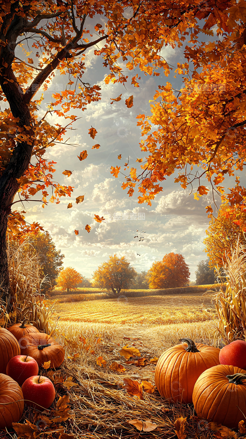 高清大图下载【趣麦麦图】秋日田园风光12