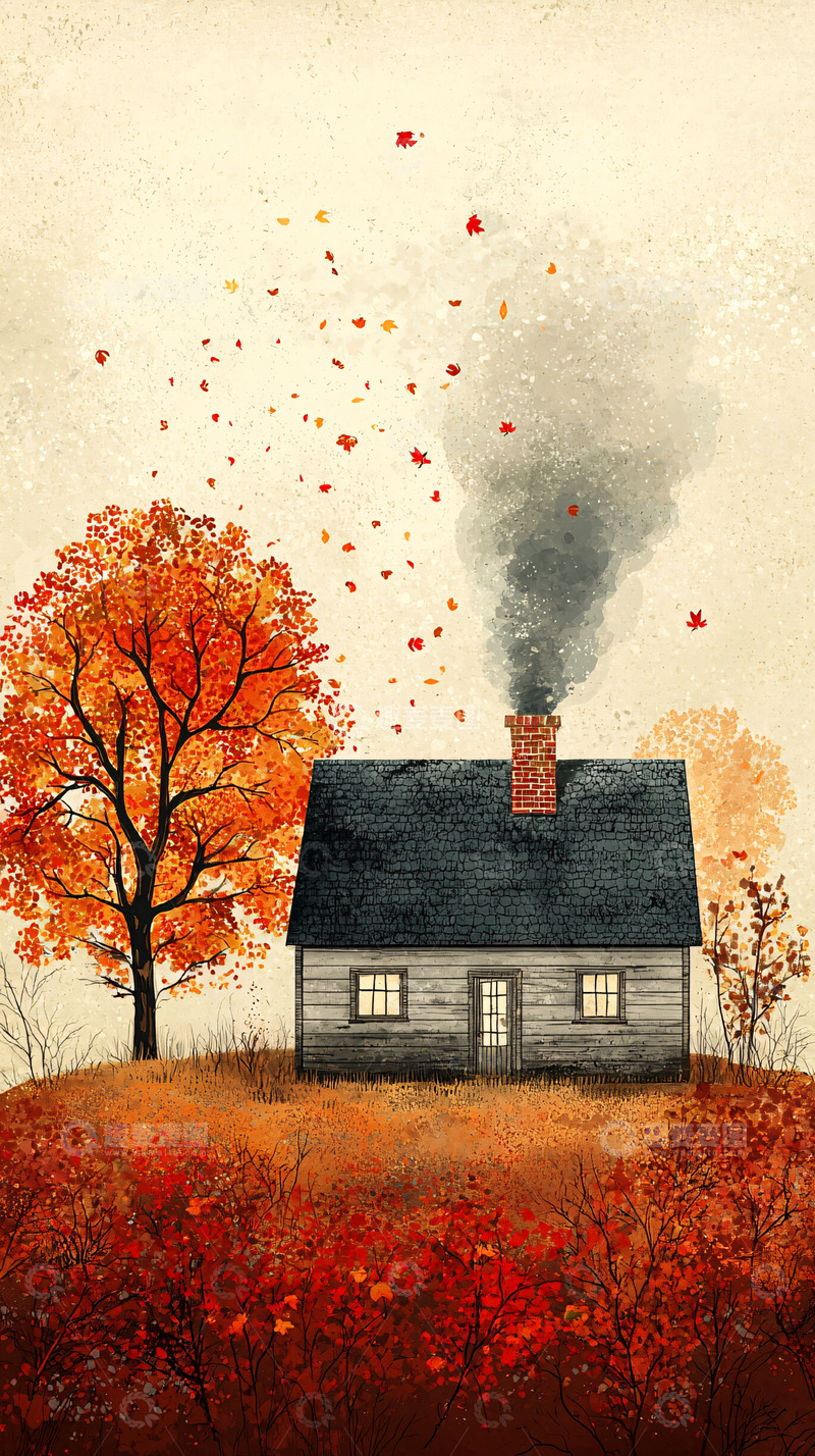 高清大图下载【趣麦麦图】秋日小屋