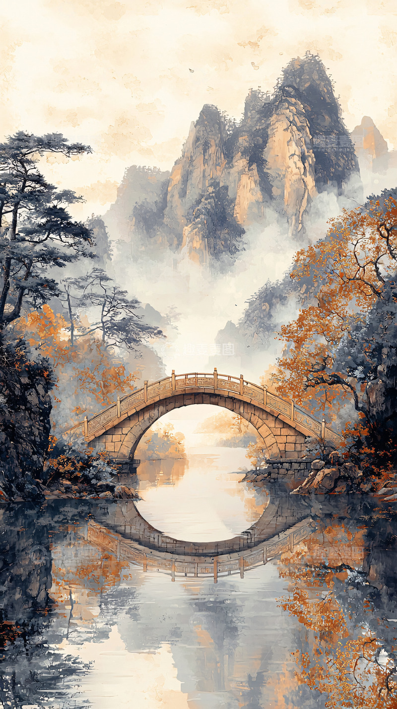 高清大图下载【趣麦麦图】水墨画山水