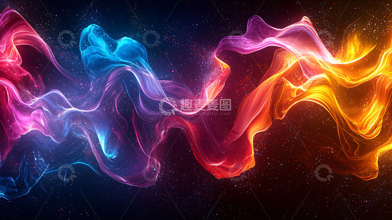 高清大图下载【趣麦麦图】彩色光影流动