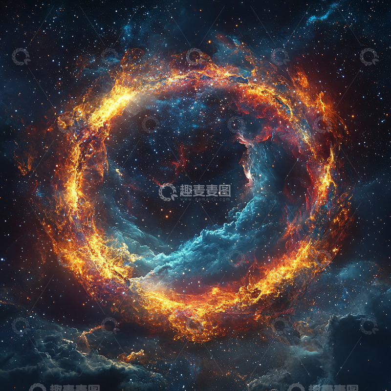 高清大图下载【趣麦麦图】环状星云宇宙景象