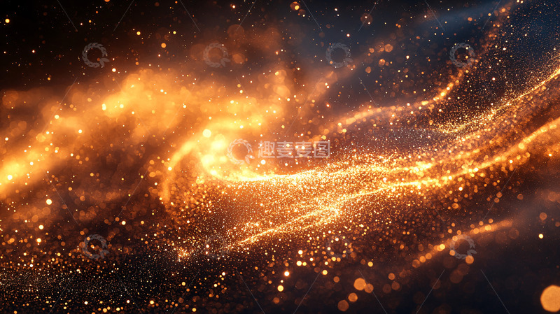 高清大图下载【趣麦麦图】金色粒子流