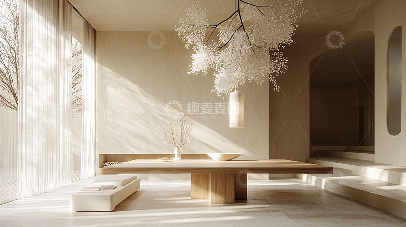 高清大图下载【趣麦麦图】极简风日式禅意空间