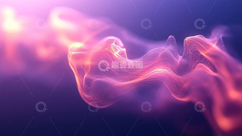 高清大图下载【趣麦麦图】紫色粉色渐变流体抽象背景