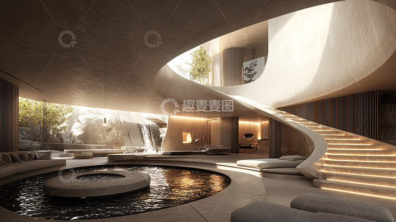 高清大图下载【趣麦麦图】现代极简风格别墅室内设计