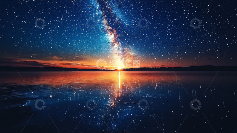 高清大图下载【趣麦麦图】星空倒影