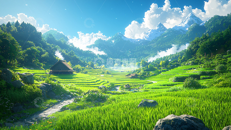 高清大图下载【趣麦麦图】山村田园风光2