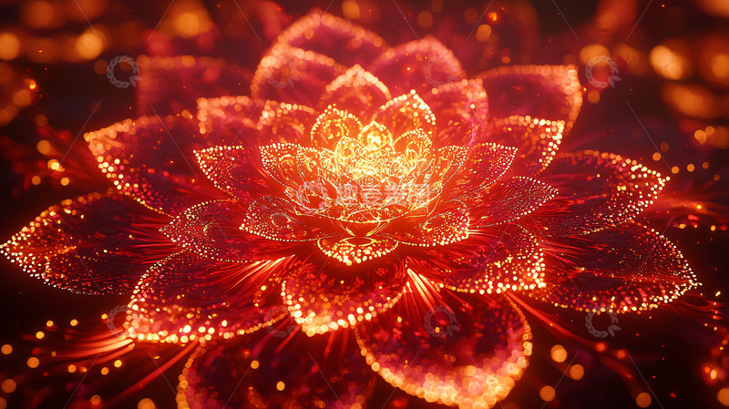 高清大图下载【趣麦麦图】燃烧的莲花