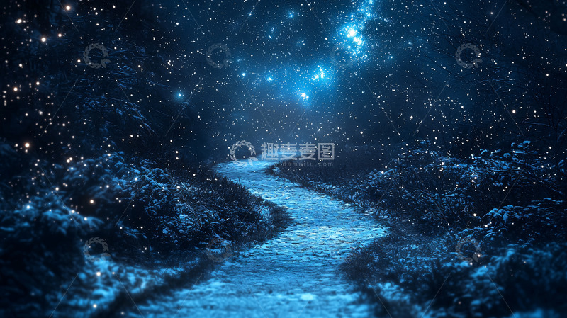 高清大图下载【趣麦麦图】星光小路