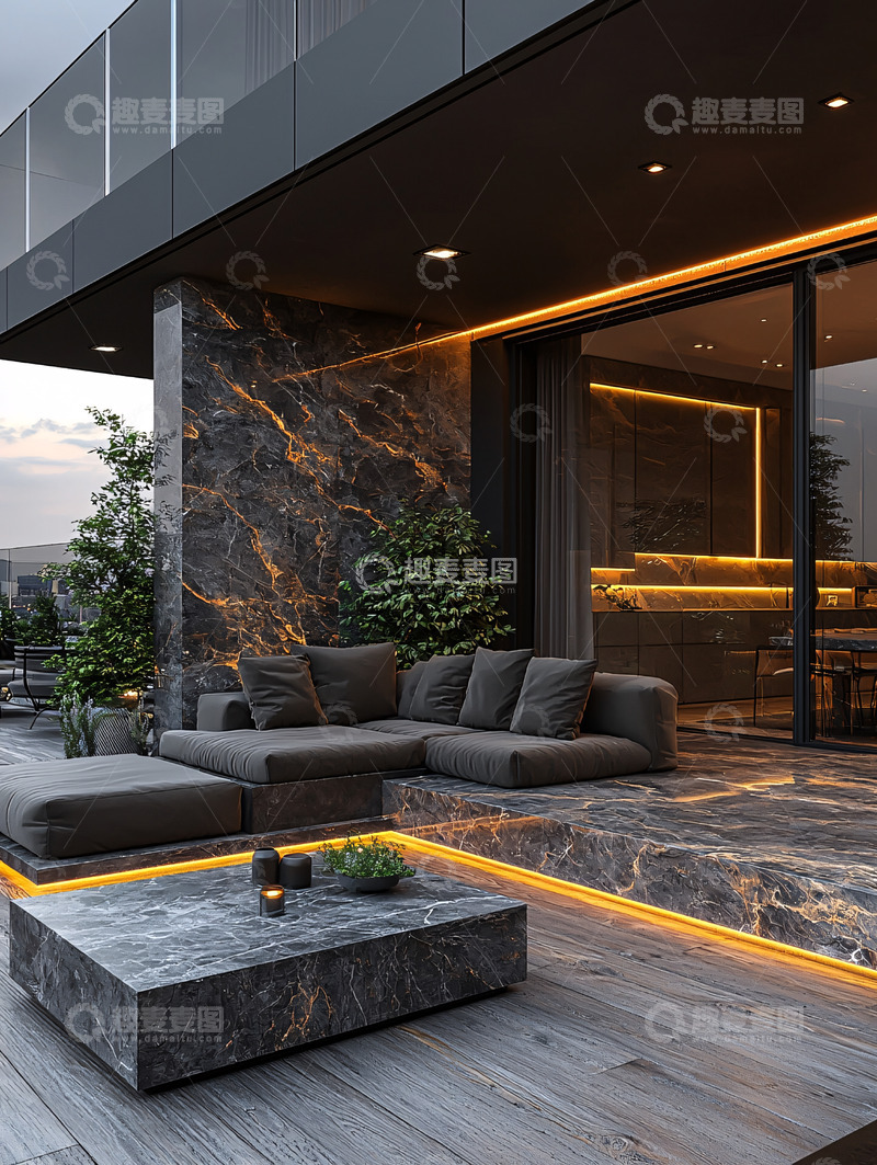 高清大图下载【趣麦麦图】现代风格露台设计