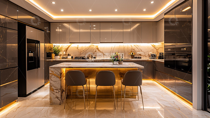 高清大图下载【趣麦麦图】现代轻奢风格厨房