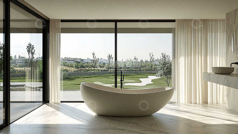 高清大图下载【趣麦麦图】极简现代风格浴室