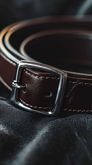 棕色皮带特写