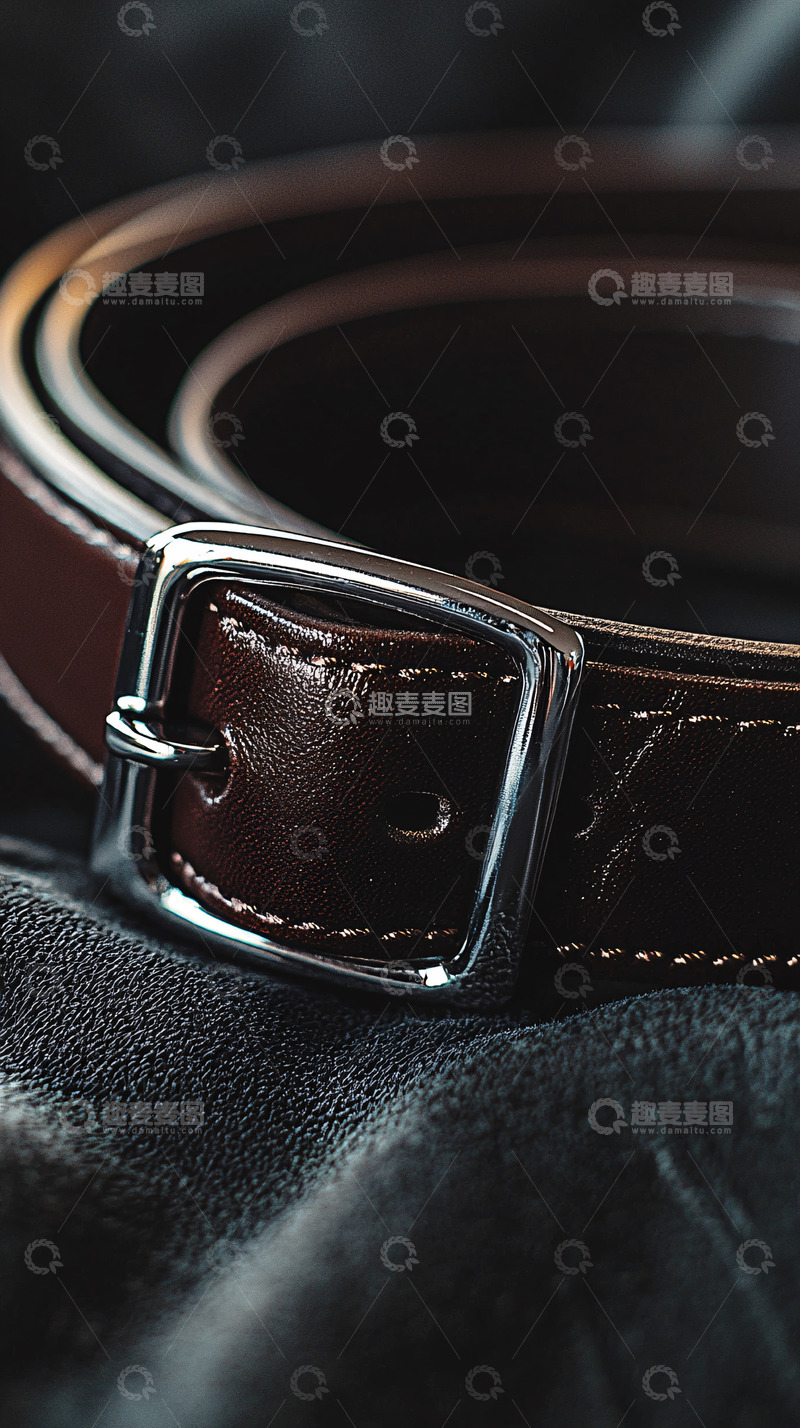 高清大图下载【趣麦麦图】棕色皮带特写