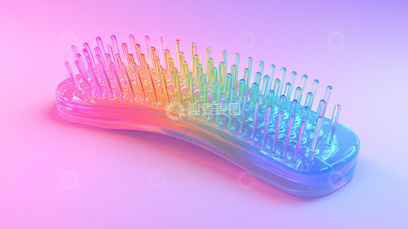高清大图下载【趣麦麦图】彩虹色梳子