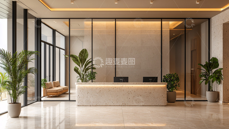 高清大图下载【趣麦麦图】现代简约酒店大堂