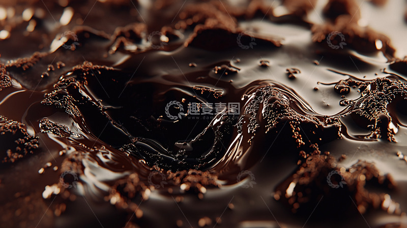 高清大图下载【趣麦麦图】浓稠巧克力酱
