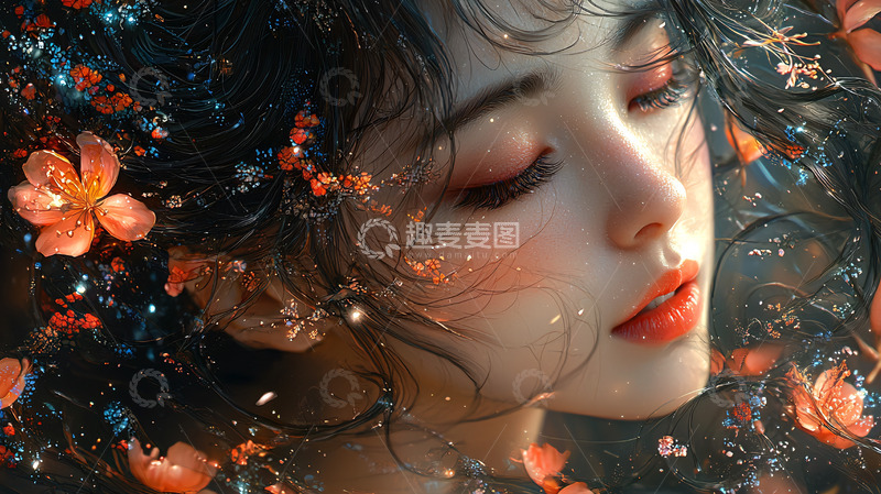 高清大图下载【趣麦麦图】唯美意境古风少女