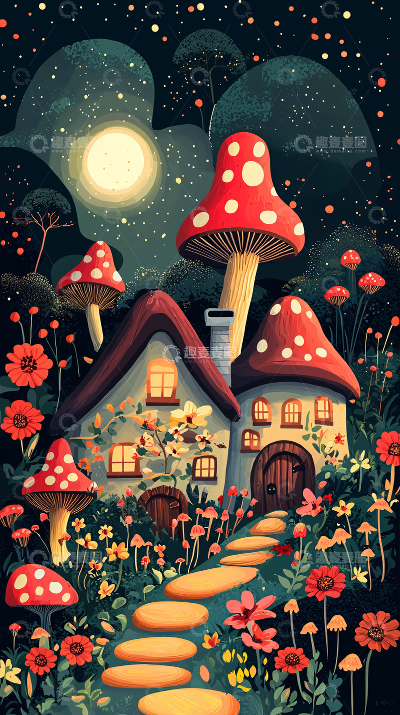 高清大图下载【趣麦麦图】蘑菇屋