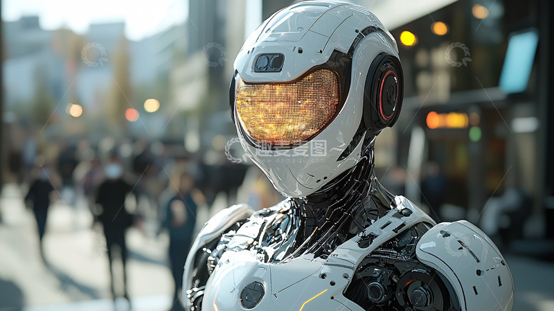 高清大图下载【趣麦麦图】未来都市机器人