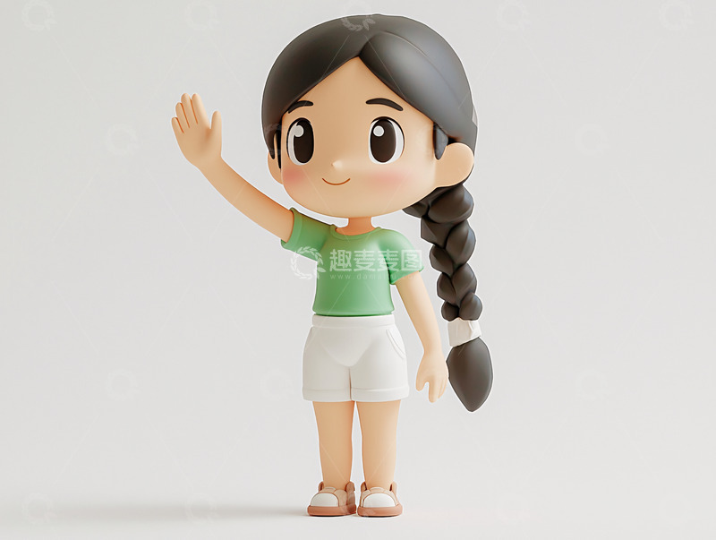高清大图下载【趣麦麦图】卡通女孩13