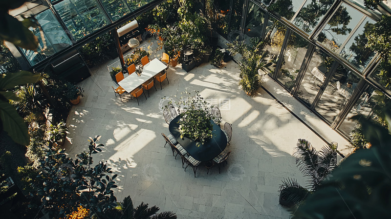 高清大图下载【趣麦麦图】室内花园鸟瞰图