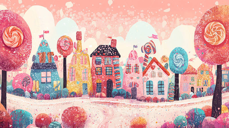 高清大图下载【趣麦麦图】糖果屋