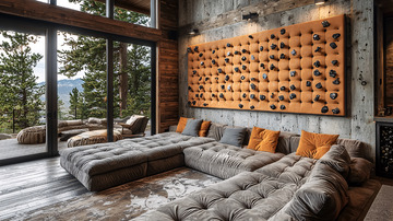 山景落地窗现代休闲区